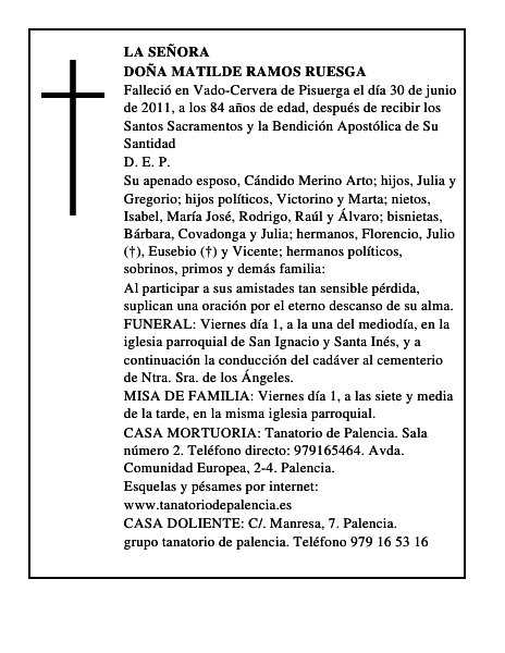 Doña Matilde Ramos Ruesga