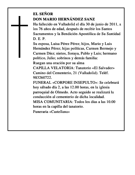 Don Mario Hernández Sanz