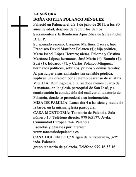 Doña Goyita Polanco Mínguez