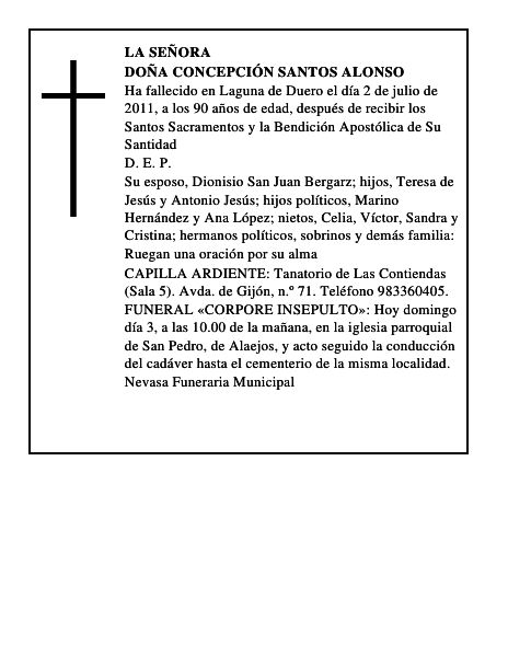 Doña Concepción Santos Alonso