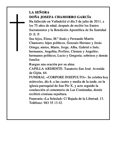 Doña Josefa Chamorro García