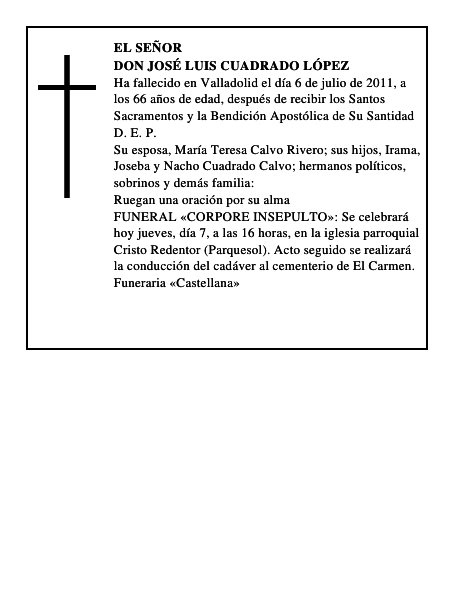 Don José Luis Cuadrado López