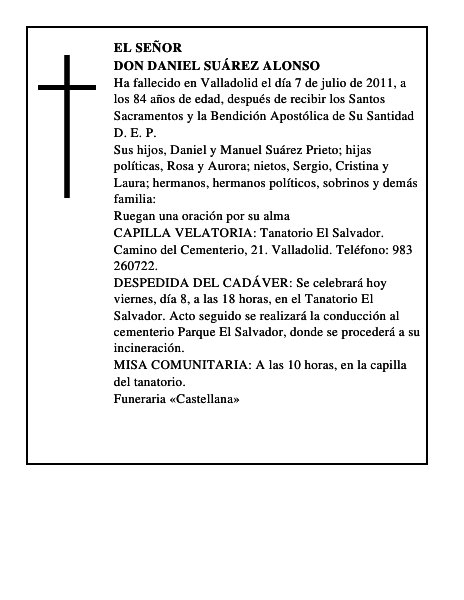 Don Daniel Suárez Alonso