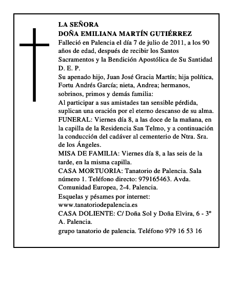 Doña Emiliana Martín Gutiérrez