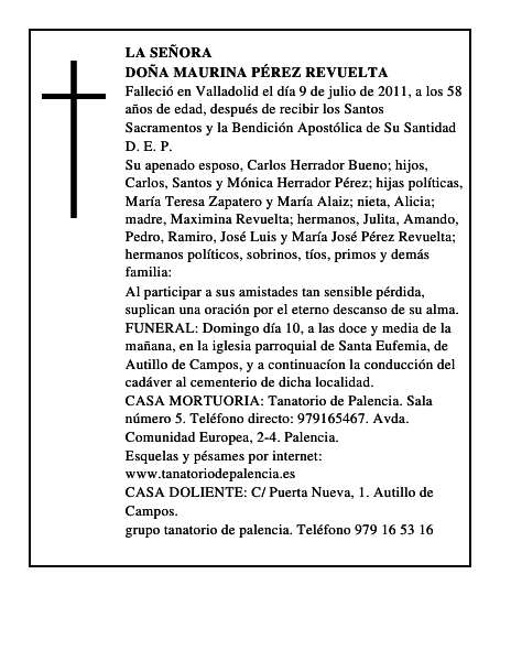 Doña Maurina Pérez Revuelta