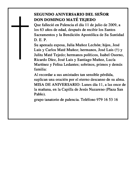 Don Domingo Maté Tejedo