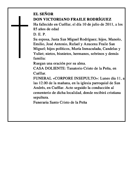 Don Victoriano Fraile Rodríguez