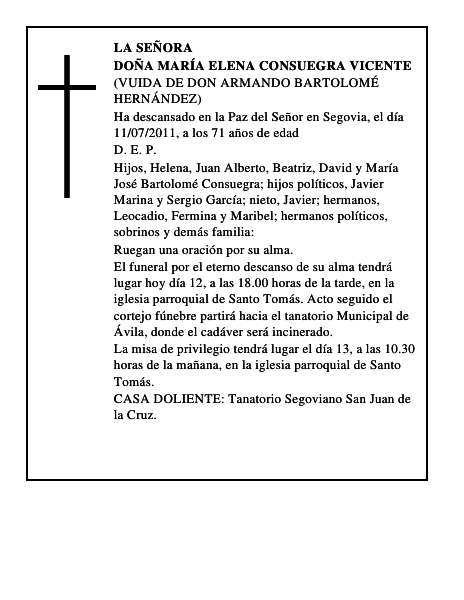 Doña María Elena Consuegra Vicente