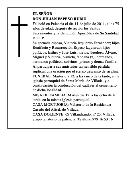 Don Julián Espeso Rubio