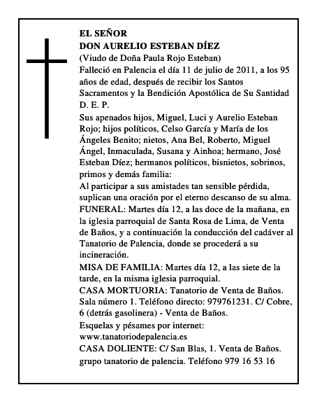 Don Aurelio Esteban Díez