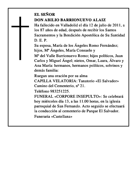 Don Abilio Barrionuevo Alaiz
