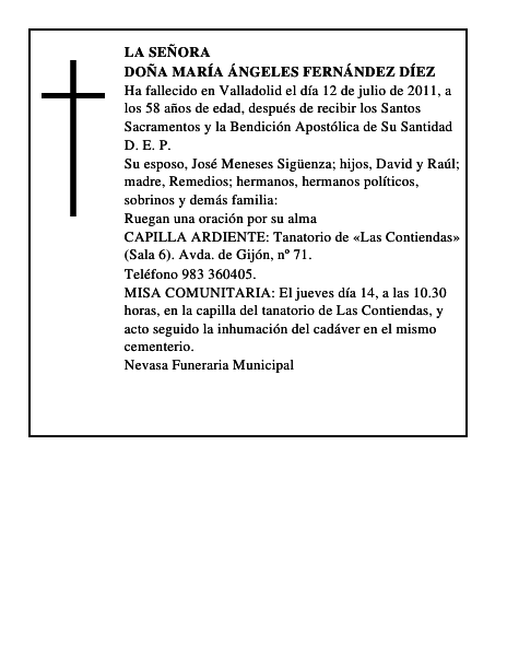 Doña María Ángeles Fernández Díez
