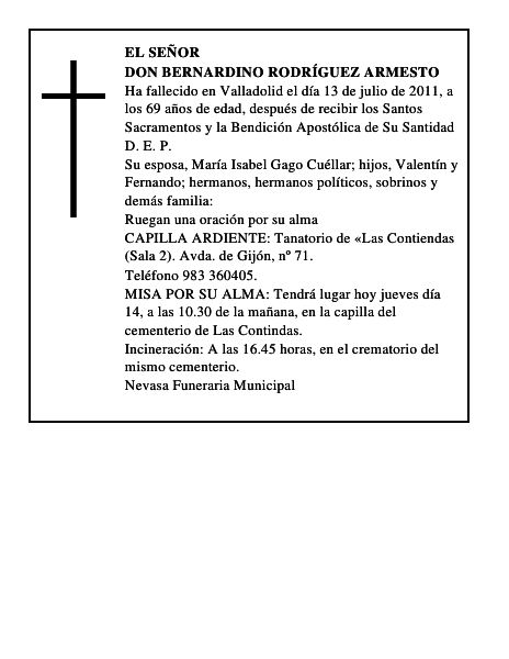 Don Bernardino Rodríguez Armesto