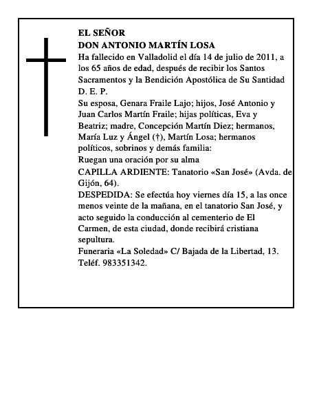 Don Antonio Martín Losa
