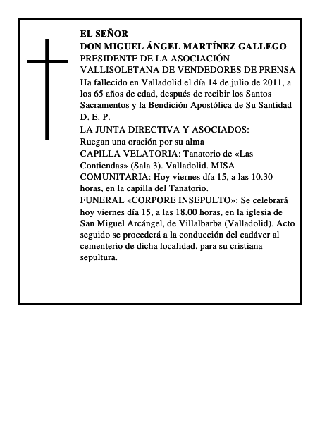 Don Miguel Ángel Martínez Gallego