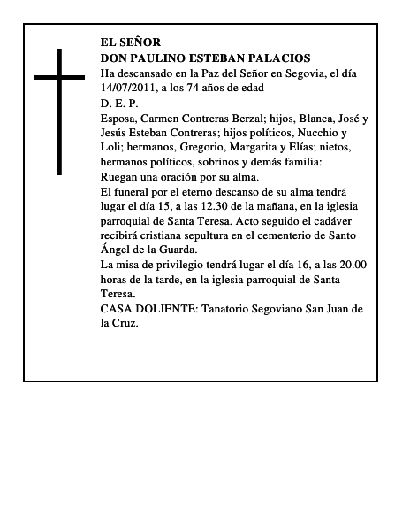 Don Paulino Esteban Palacios