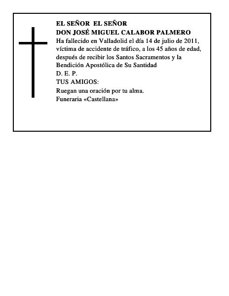 Don José Miguel Calabor Palmero
