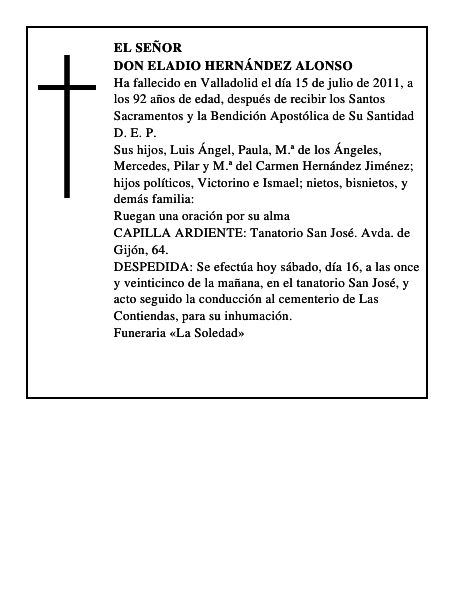 Don Eladio Hernández Alonso