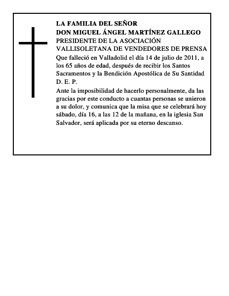 Don Miguel Ángel Martínez Gallego
