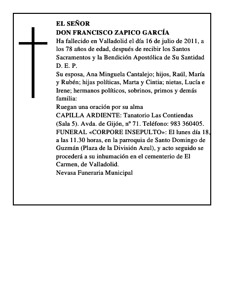 Don Francisco Zapico García