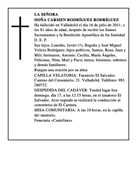 Doña Carmen Rodríguez Rodríguez