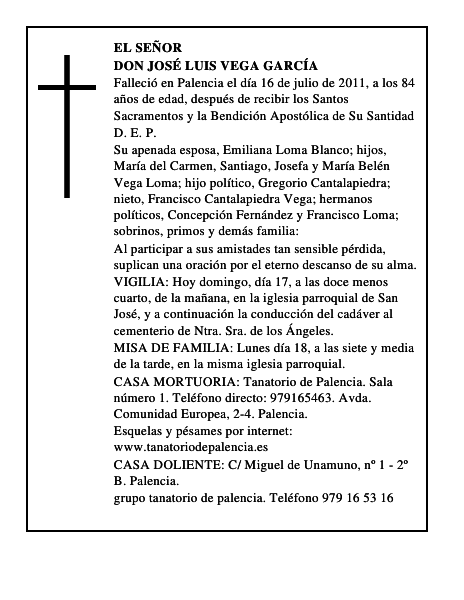 Don José Luis Vega García