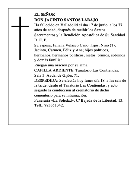 Don Jacinto Santos Labajo