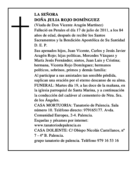 Doña Julia Rojo Domínguez