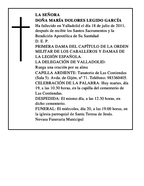 Doña María Dolores Legido García