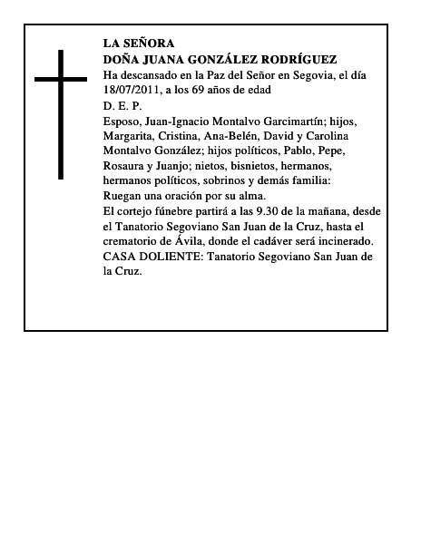 Doña Juana González Rodríguez