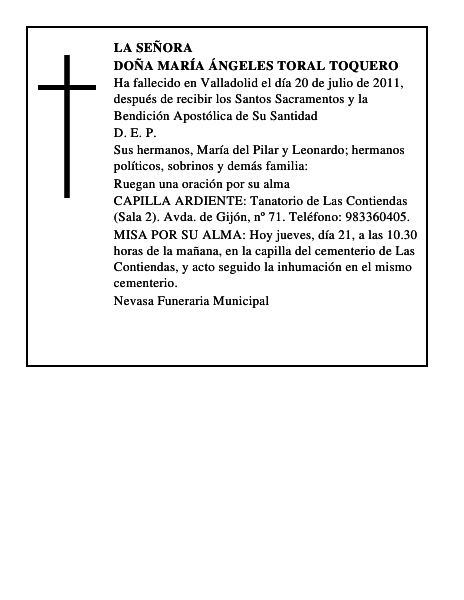 Doña María Ángeles Toral Toquero
