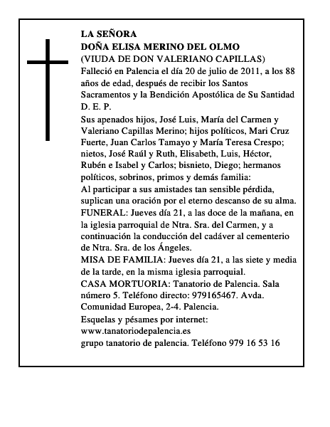 Doña Elisa Merino del Olmo
