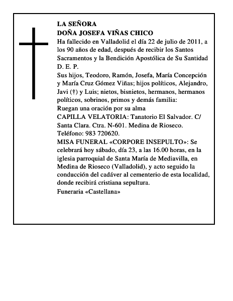 Doña Josefa Viñas Chico