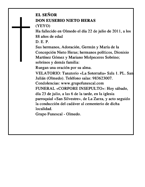 Don Eusebio Nieto Heras
