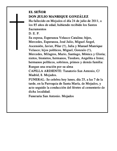 Don Julio Manrique González