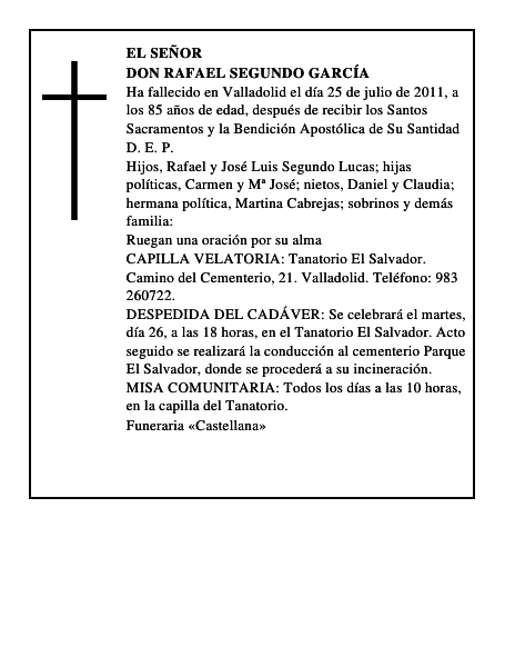 Don Rafael Segundo García