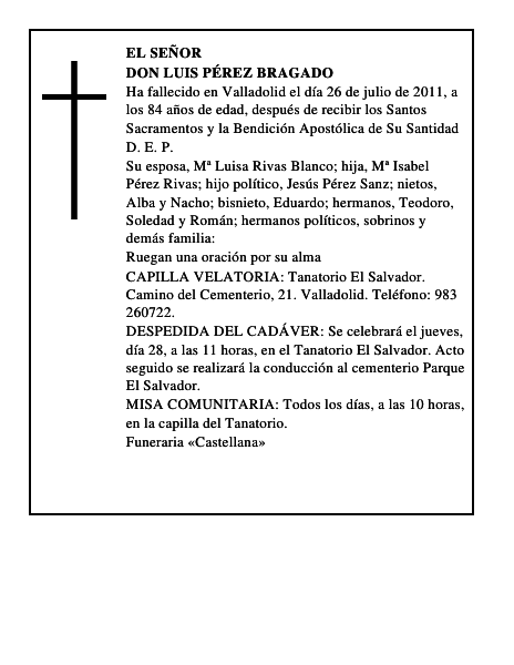 Don Luis Pérez Bragado