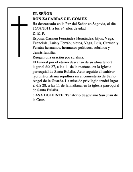 Don Zacarías Gil Gómez