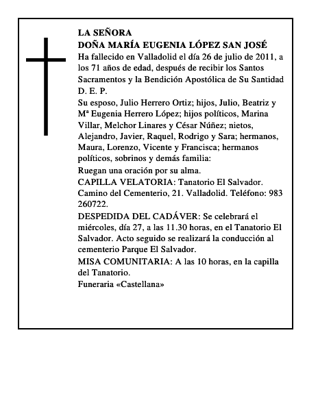 Doña María Eugenia López San José