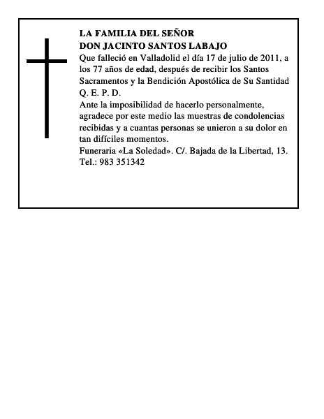 Don Jacinto Santos Labajo
