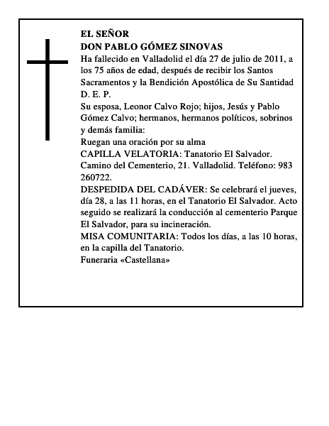 Don Pablo Gómez Sinovas
