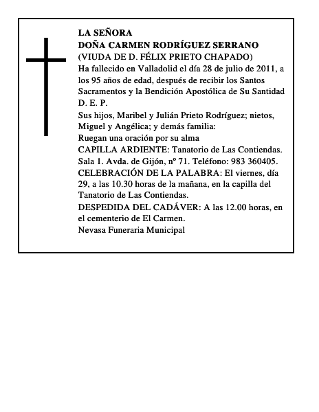 Doña Carmen Rodríguez Serrano