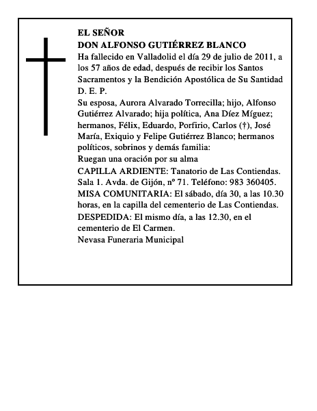 Don Alfonso Gutiérrez Blanco