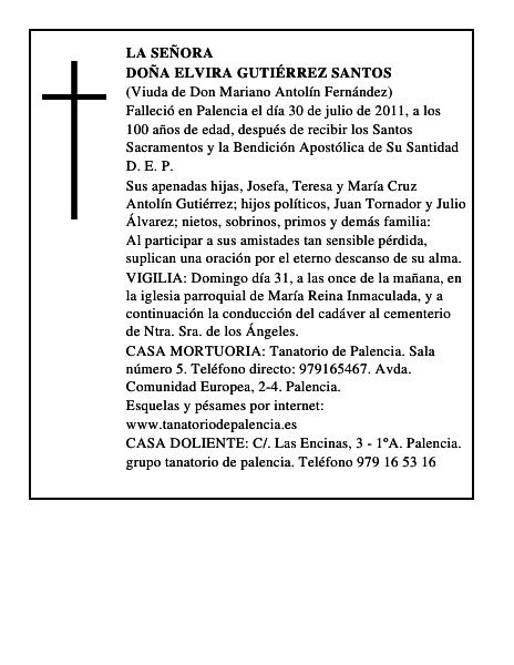 Doña Elvira Gutiérrez Santos