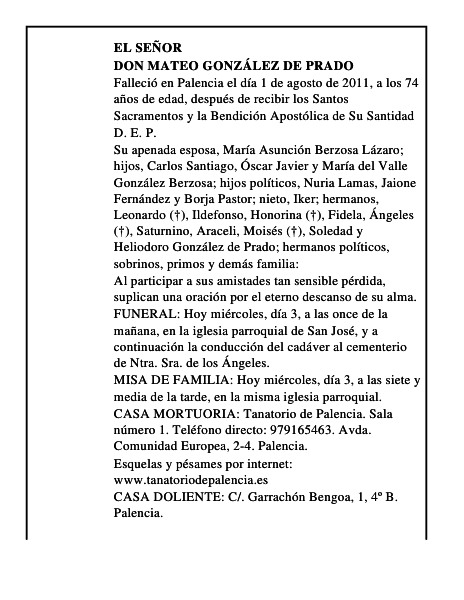 Don Mateo González de Prado