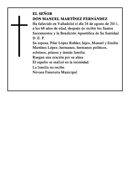 Don Manuel Martínez Fernández