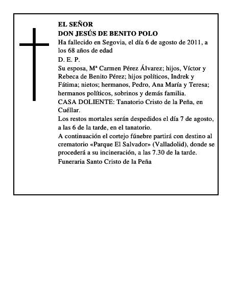 Don Jesús de Benito Polo
