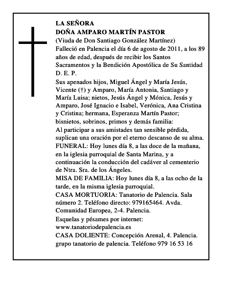 Doña Amparo Martín Pastor
