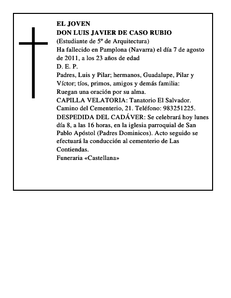 Don Luis Javier de Caso Rubio