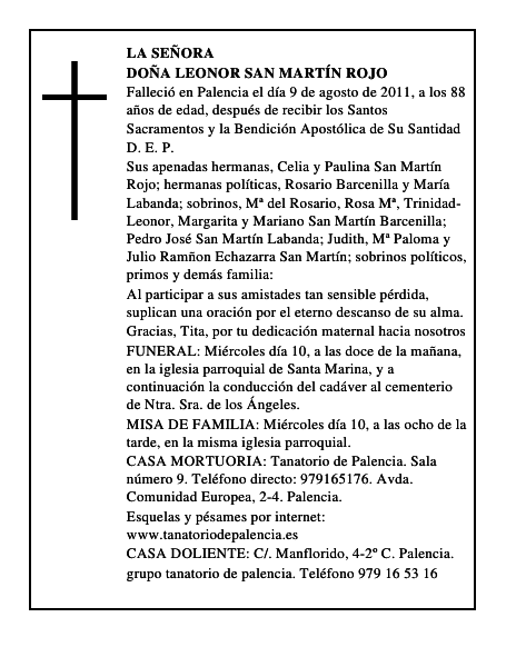 Doña Leonor San Martín Rojo